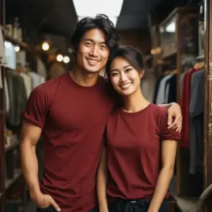 couple-fashion-portrait-with-red-tshirt